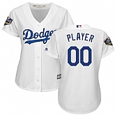 Women Dodgers White 2018 World Series Flexbase Customized Jersey,baseball caps,new era cap wholesale,wholesale hats